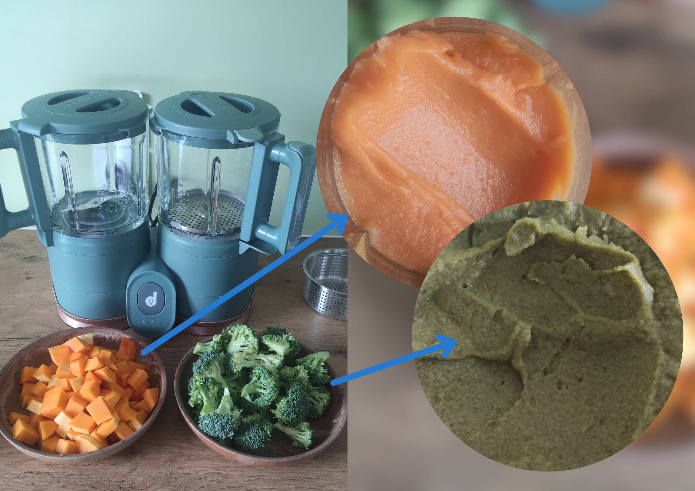 purée et petits pots carottes brocolis nutribaby glass